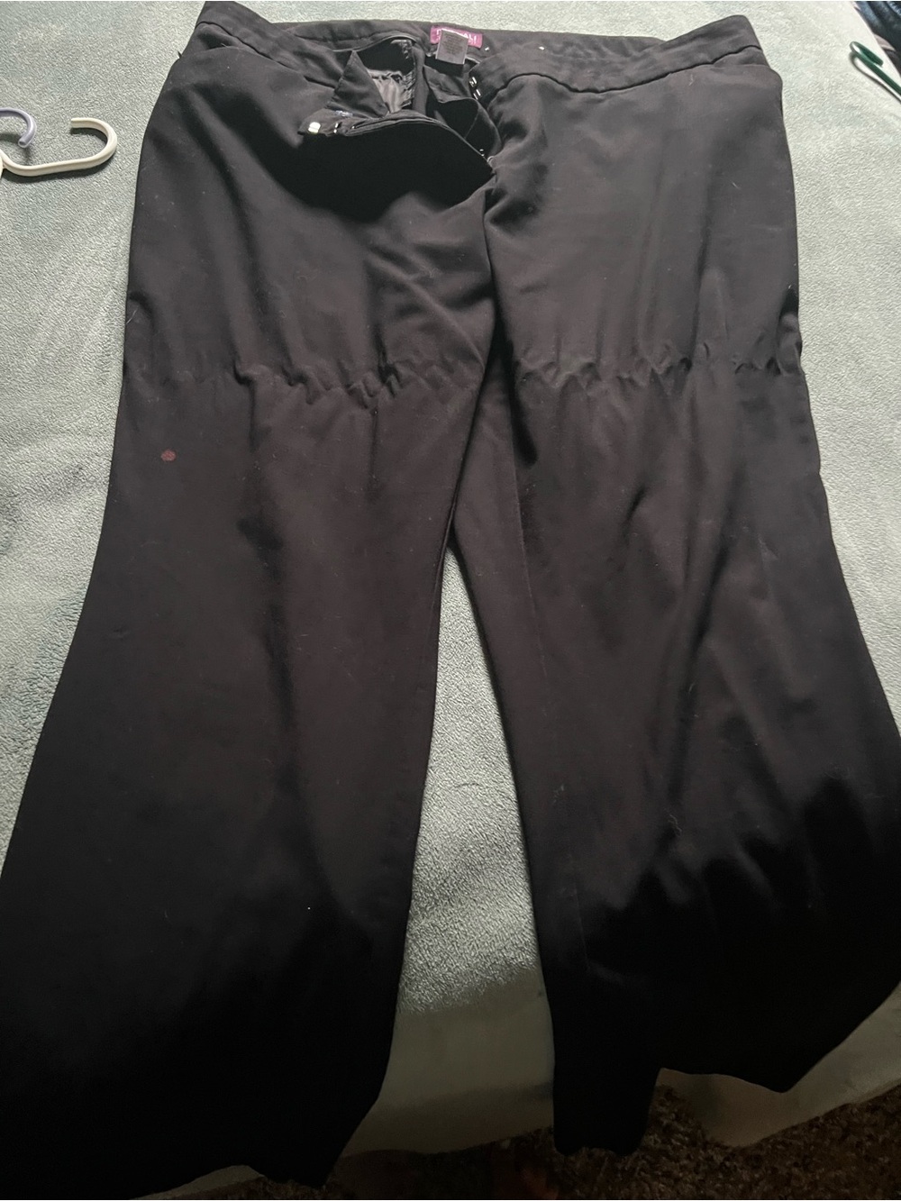 Roz & Ali Black Bootcut Wide-Leg Pants